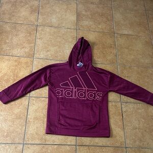 Adidas Kids Burgundy Hoodie xL